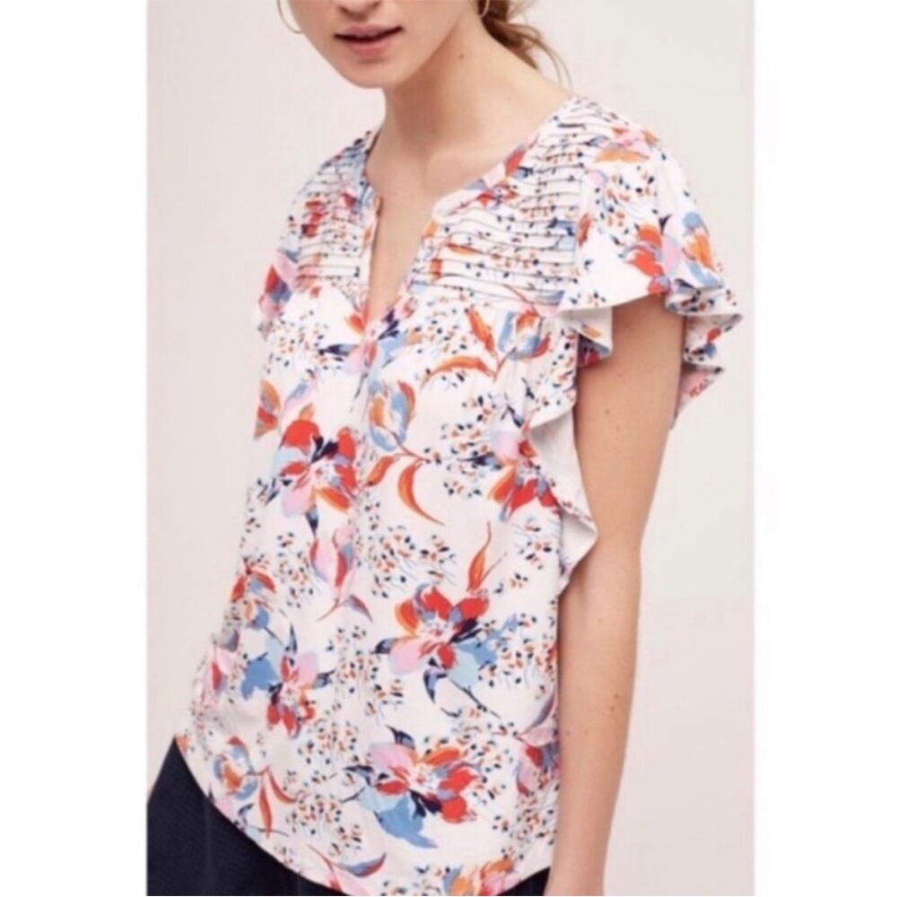 Anthropologie Meadow Rue Floral Top, size M